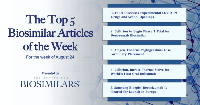 The Top 5 Biosimilar Articles for the Week of August 24