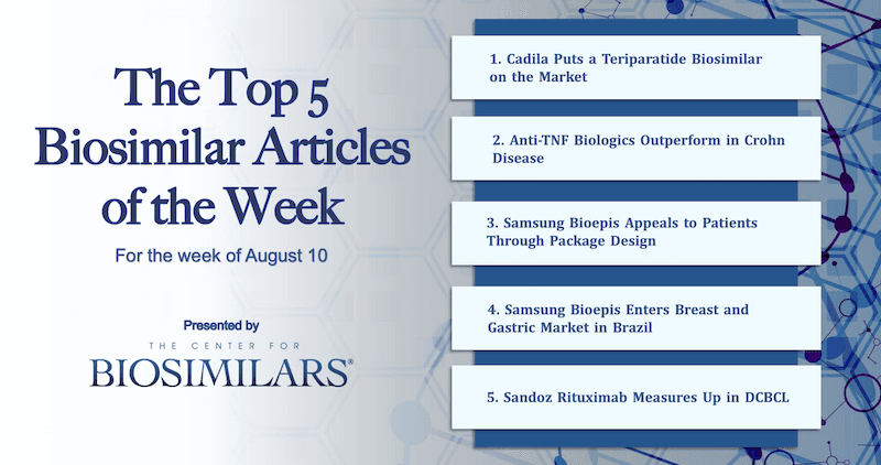 The Top 5 Biosimilar Articles for the Week of August 10