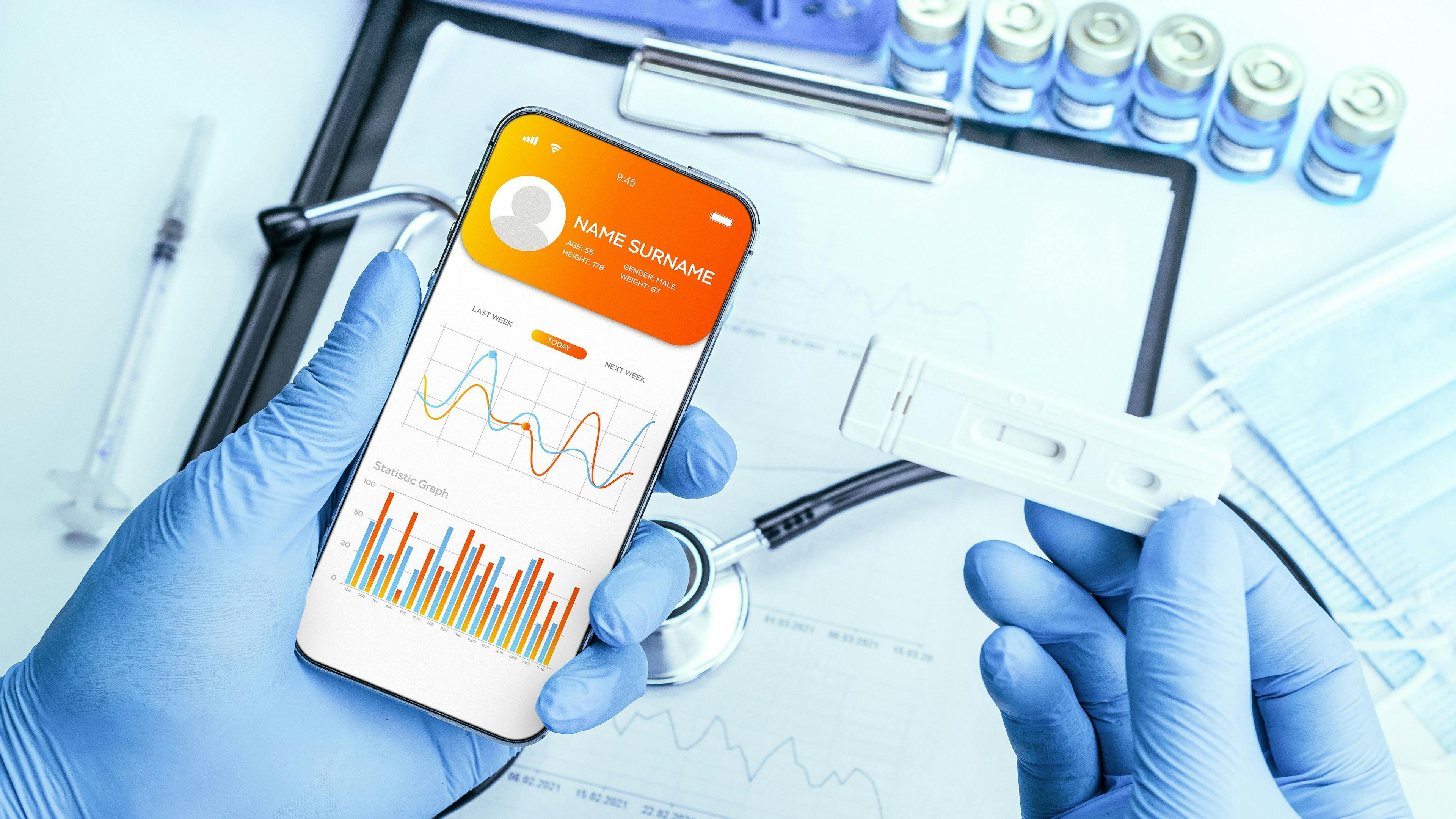 Smartphone app that tracks medical data | Image Credit: Maksym - stock.adobe.com