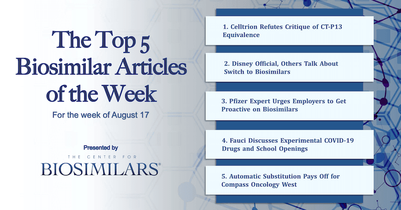 The Top 5 Biosimilar Articles for the Week of August 17